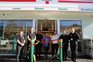 The 7-Eleven Withers store team with community guests